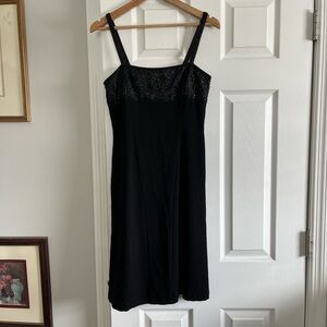 ANTONIO MELANI Black Beaded Slip Dress